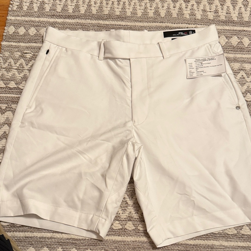 Ralph Lauren Men's Cream Flat Front Shorts